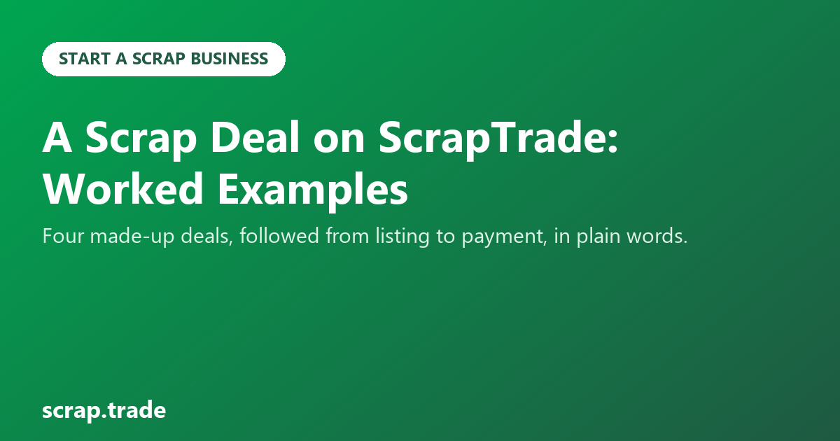 A Scrap Deal on ScrapTrade: Worked Examples