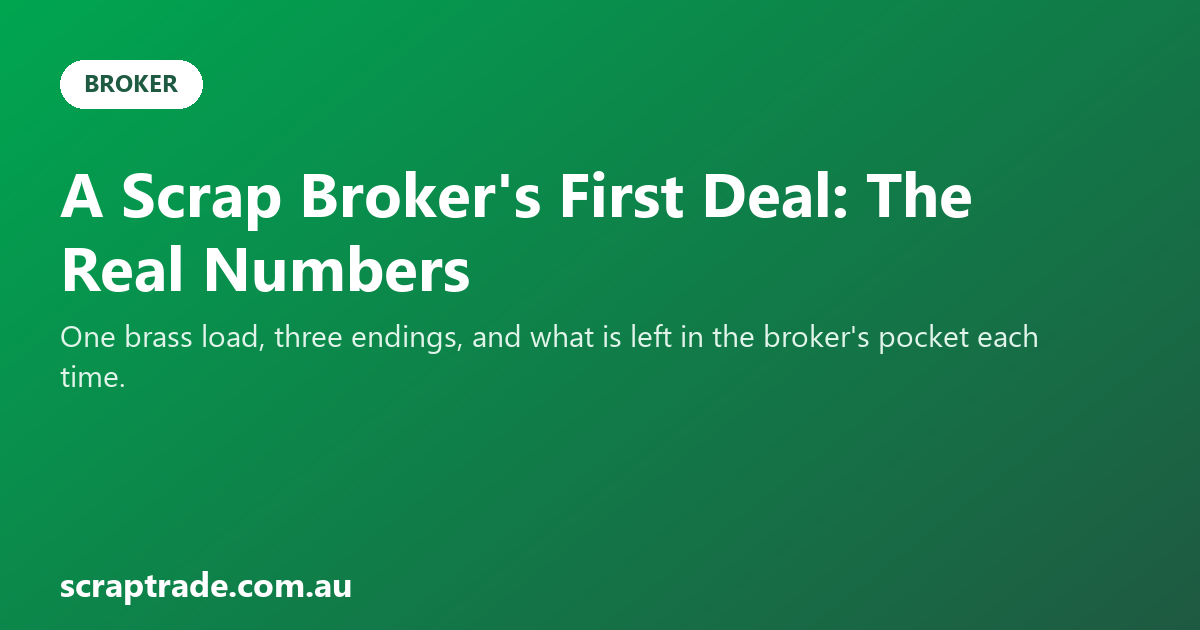 A Scrap Broker's First Deal: The Real Numbers