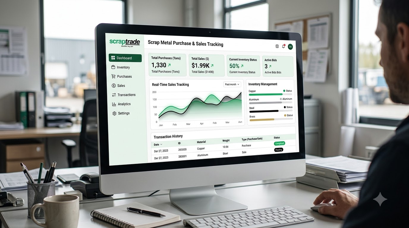 Scrap Metal Purchase and Sales Tracking Software