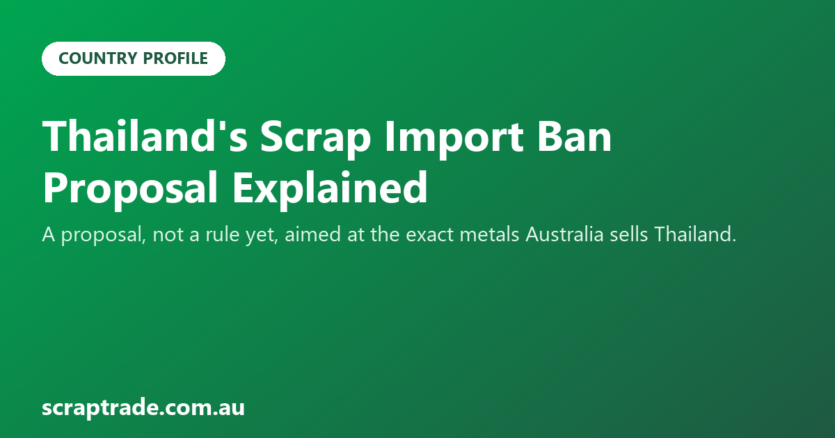 Thailand's Scrap Import Ban Proposal Explained