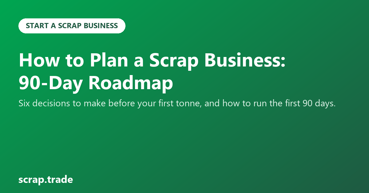 How to Plan a Scrap Business: 90-Day Roadmap