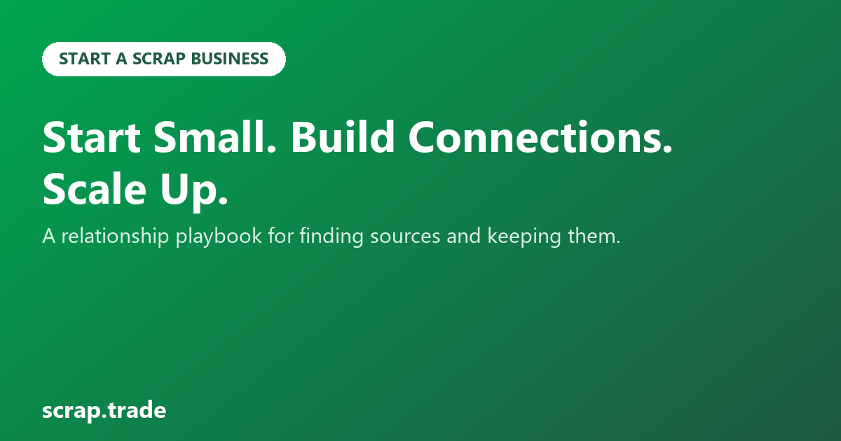 Start Small. Build Connections. Scale Up.