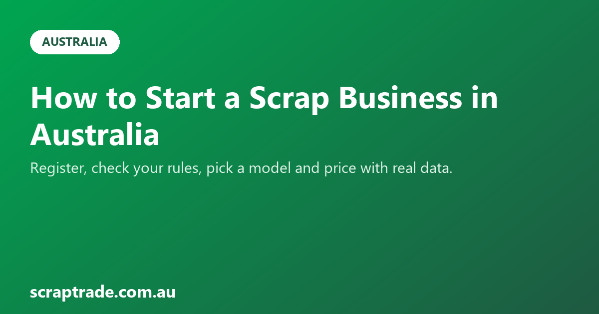 How to Start a Scrap Business in Australia