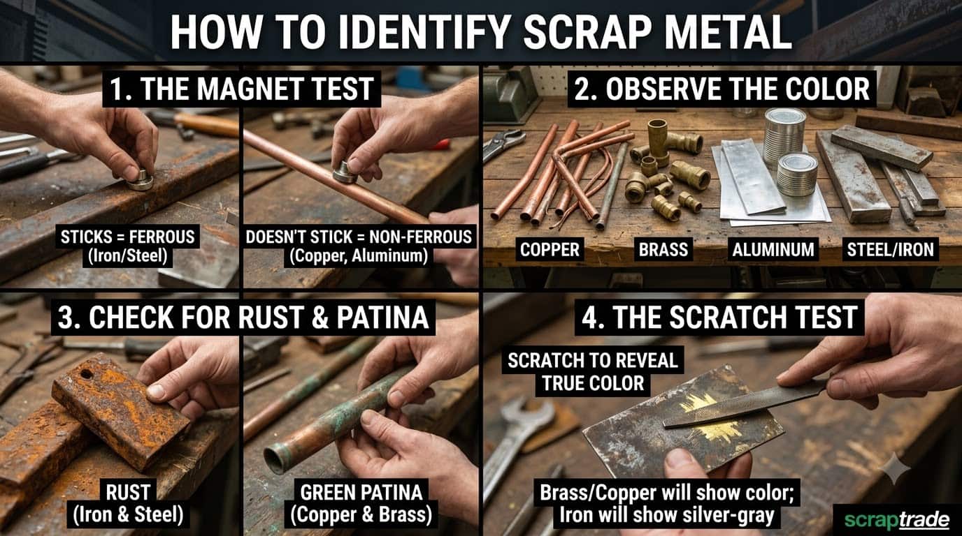 How to Identify Scrap Metal: Simple Tests for Sorting Scrap