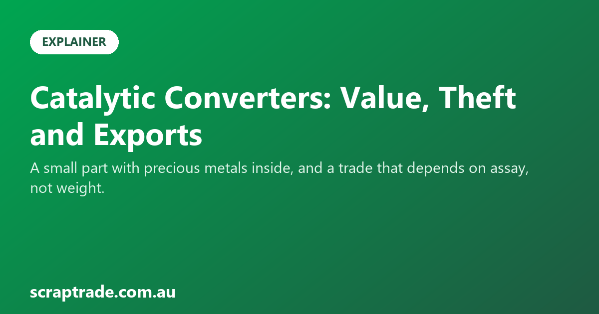 Catalytic Converters: Value, Theft and Exports