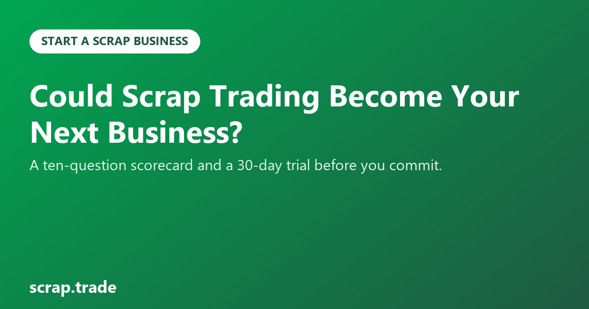 Could Scrap Trading Become Your Next Business?