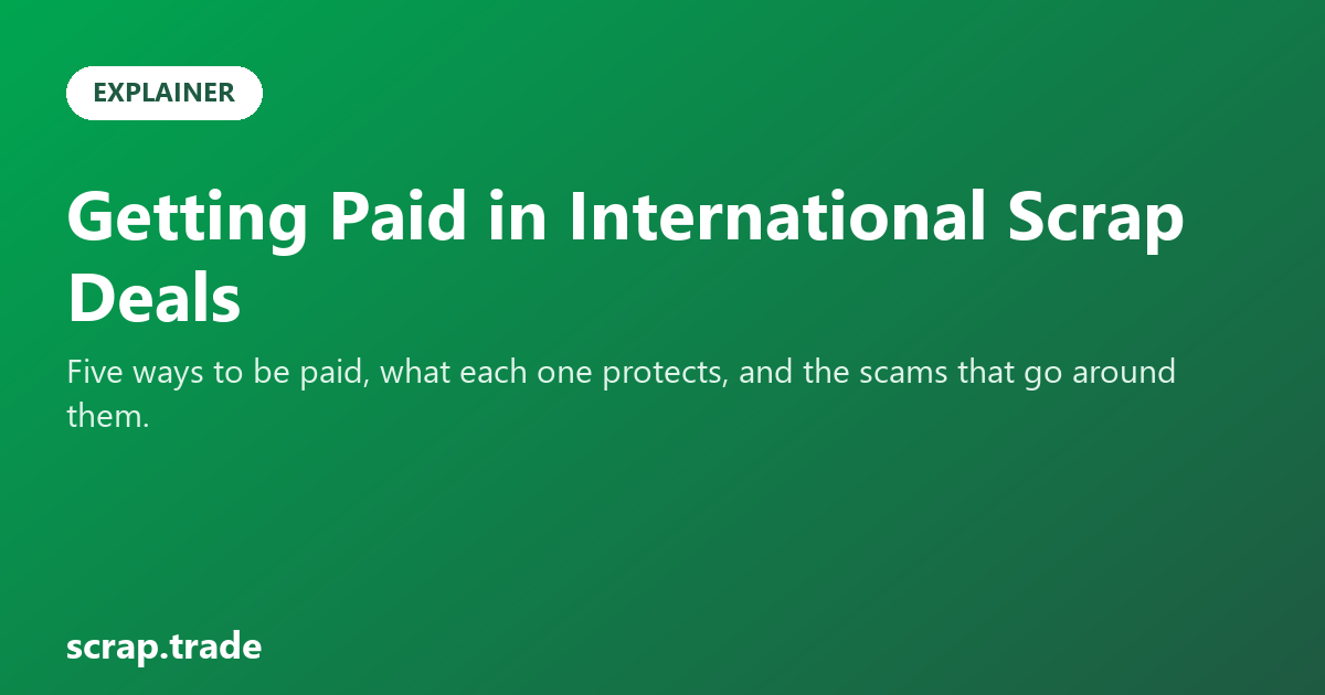 Getting Paid in International Scrap Deals