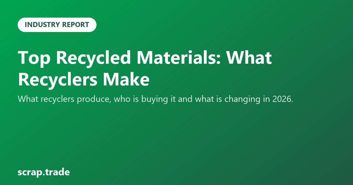 Top Recycled Materials: What Recyclers Make