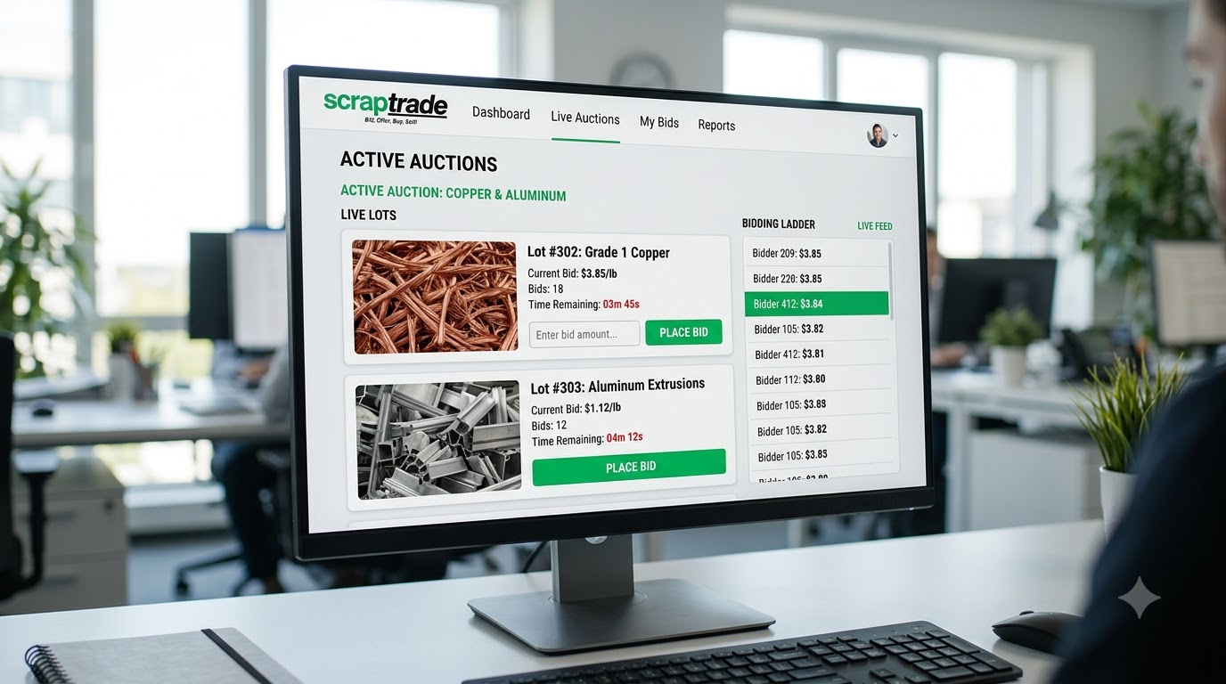 Scrap Metal Auction Software and Online Bidding