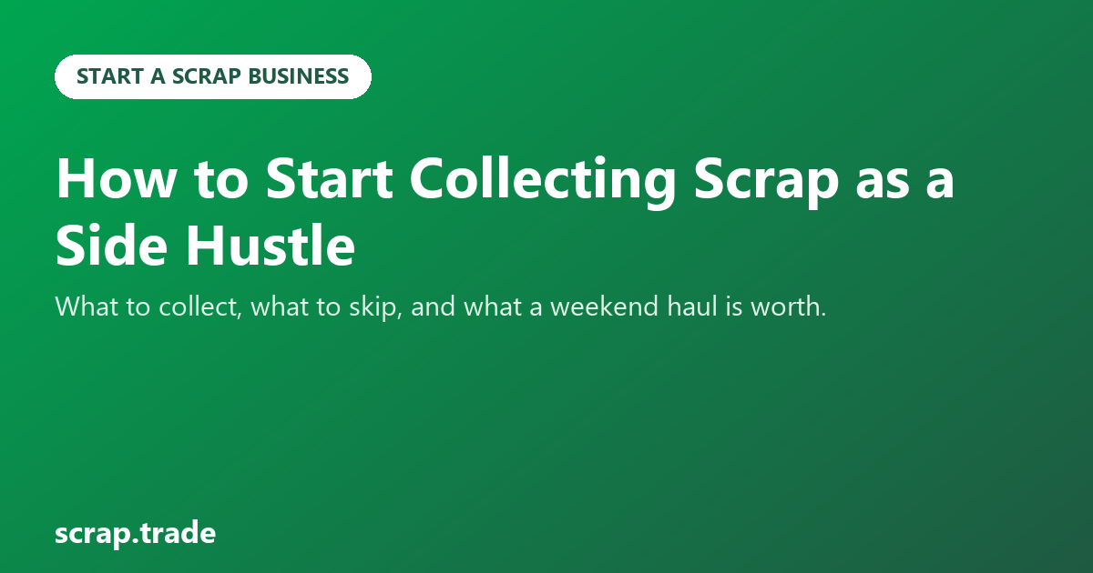 How to Start Collecting Scrap as a Side Hustle