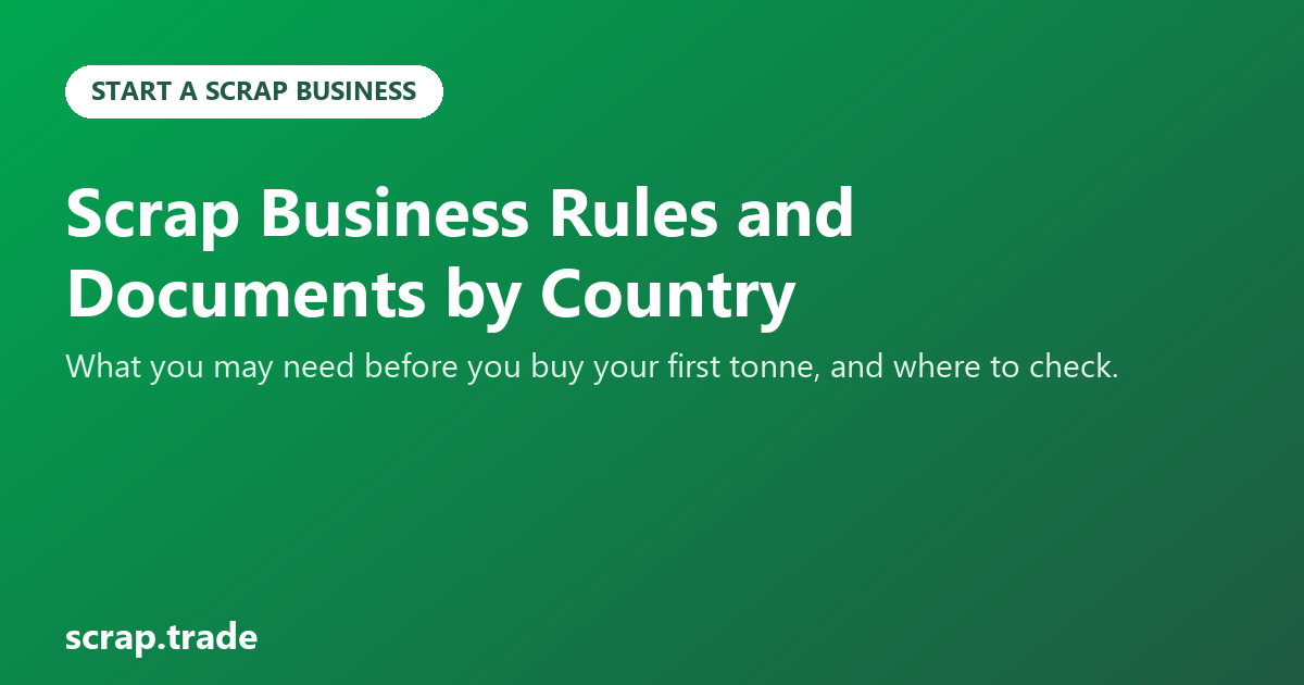 Scrap Business Rules and Documents by Country