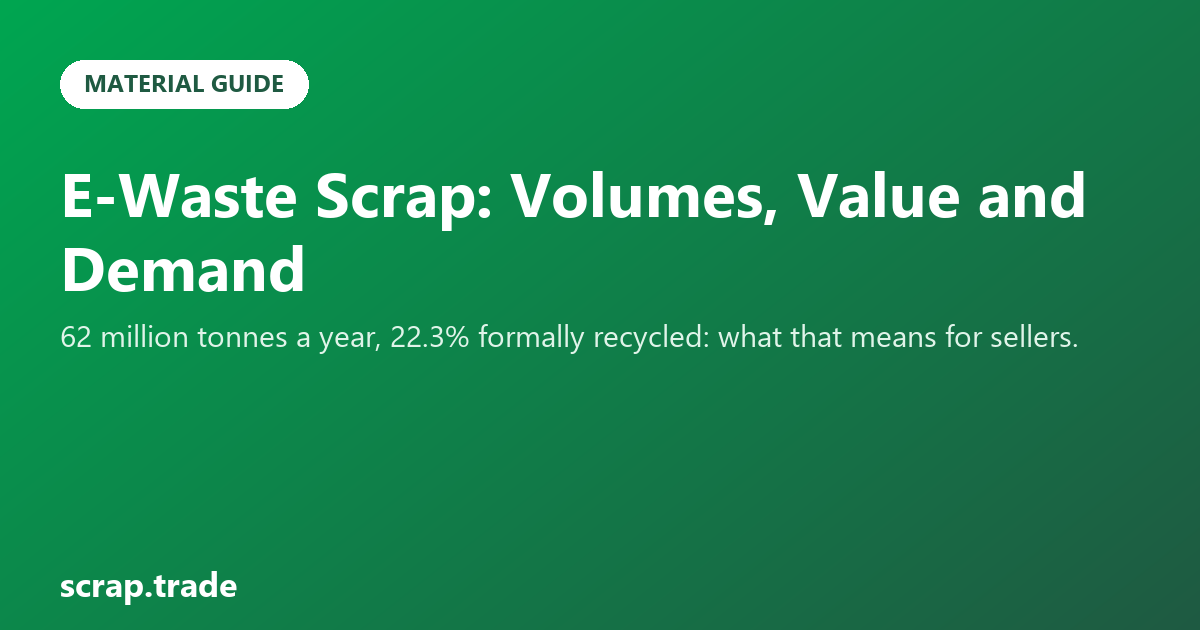 E-Waste Scrap: Volumes, Value and Demand