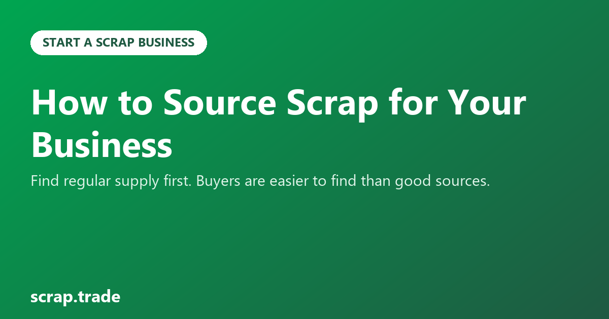 How to Source Scrap for Your Business