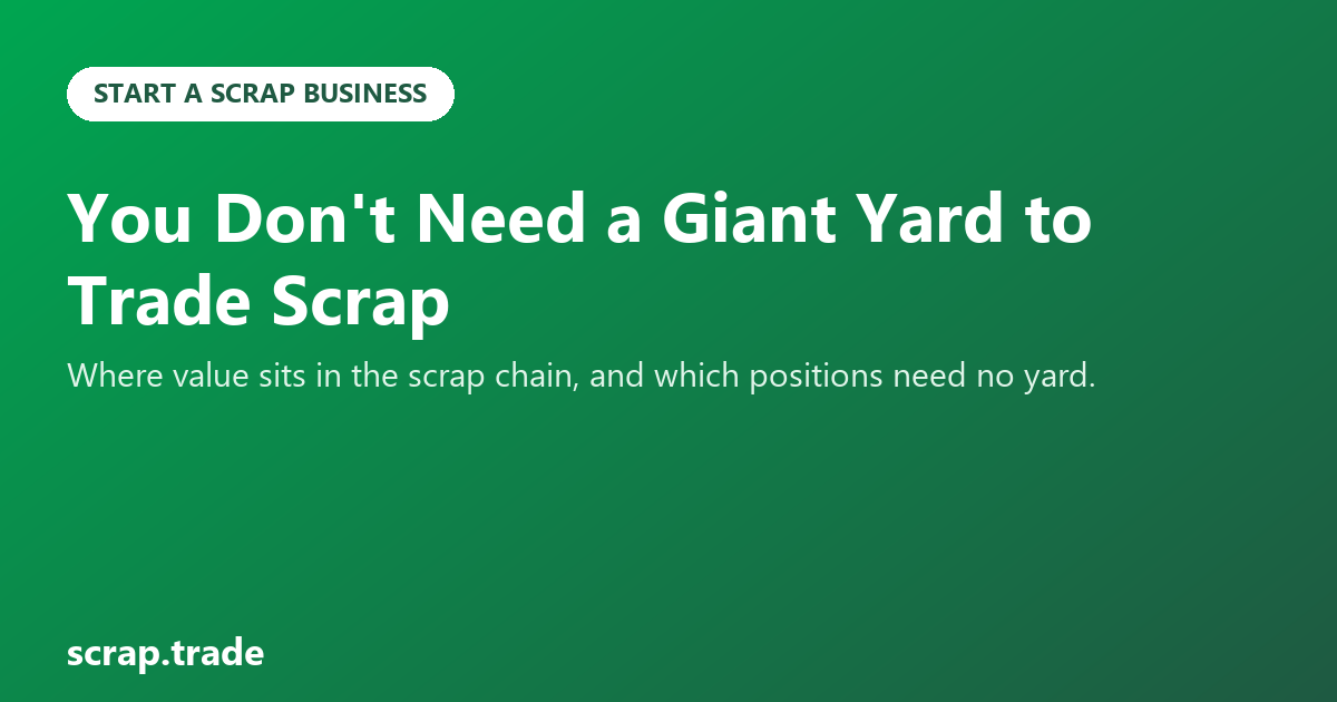 You Don't Need a Giant Yard to Trade Scrap