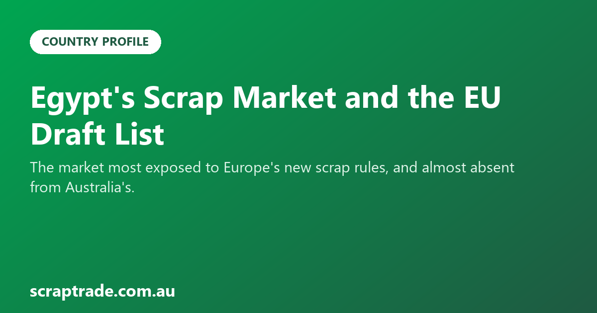 Egypt's Scrap Market and the EU Draft List
