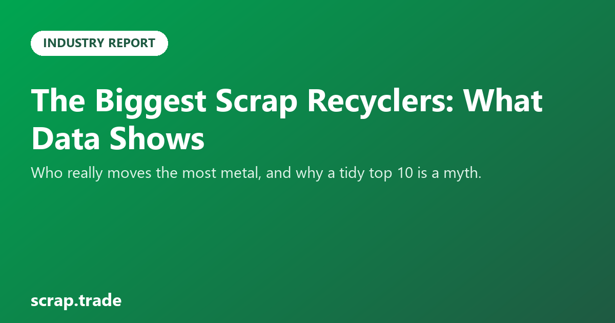 The Biggest Scrap Recyclers: What Data Shows