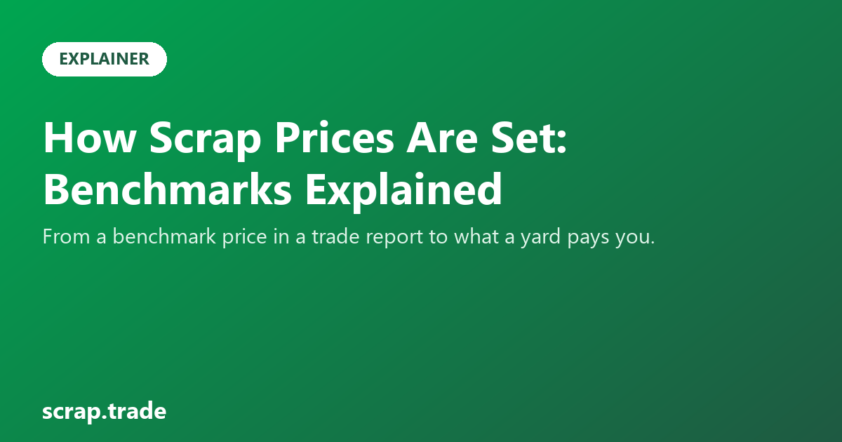 How Scrap Prices Are Set: Benchmarks Explained